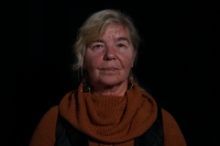 Olga Mertlíková during filming in 2022