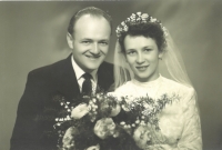Svatba Eriky Seifertové a Miroslava Fukse, březen 1956
