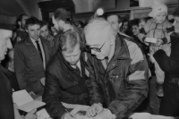 Návštěva Václava Havla v Jaroměři v lednu 1990