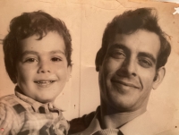Her husband Mufid Jazairi with their son Nisan in 1969