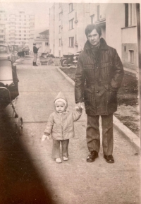 With his daughter, Lovosice, 1974