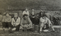 On a trip in the Tatras, Eliane is second from the left, 1950s