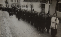 Grandfather's funeral in Studénka, 1937