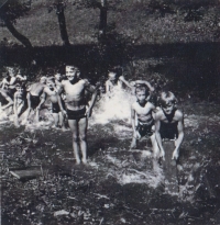 Fotografie ze sokolského tábora Zlatý potok, 1938/1939