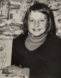 Wioleta Suzańska ve čtvrté třídě základní školy v Kudowě-Zdróji