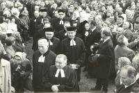 A meeting of evangelical priests in Liptovská Porúbka 1968, Jozef Juráš in second row right