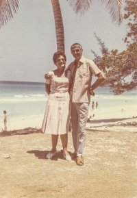Marie Kselíková s manželem, Kuba, 1975
