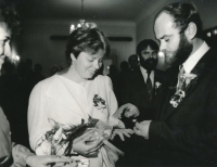 Jakub and Věra Ruml's wedding in Karlovy Vary in 1986