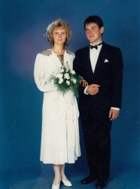 Wedding photo of Małgorzata and Jiří Spáčilík, 1990