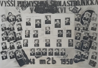 Školní tablo, Ladislav v pravém sloupci, druhá shora vlevo 