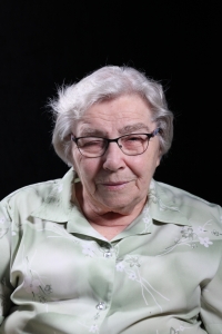 Hedvika Žalská při natáčení vzpomínek v roce 2022