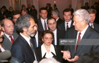 V Moskvě během setkání ruského prezidenta Jelcina s prezidentem Ázerbájdžánu Elčibejem, 12. října 1992