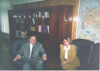 S někdejším premiérem Ruska Jegorem Gajdarem v Moskvě, 29. dubna 1997