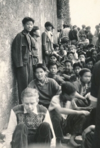 Korean children visiting Šternberk, 1956