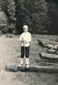 Photo from the pioneer camp in Jetřichovice, 1957