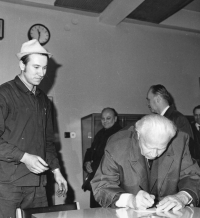 Pamětník s Ludvíkem Svobodou, 1971, Ústí nad Labem