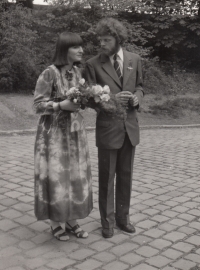 Marie Klimešová’s wedding with Stanislav Judl, 1982