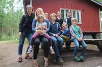Marie Klimešová with family in Finland, 2017