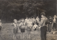 At a scout camp, Volenice, 1969