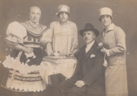 The witness's maternal grandfather Václav Mráz (center), Marie Mrázová, the witness's mother (left)