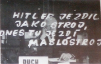 Nápis v Liberci v srpnu 1968
