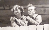 Božena Kýrová and Pavol Hurajt in the Jeseníky Mountains. Summer 1953