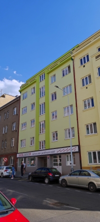 The block of flats where Božena grew up. No. 4, formerly Podlipného Street, nowadays Na Pankráci
