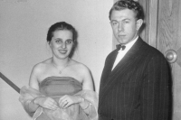 S manželem Josefem Rudolfem, 1955