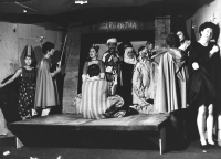 Jiří Lábus (on the far right) in the play Gargantua, photo by J. Černoch