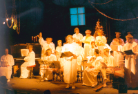 Christmas plays at Studio Ypsilon, Jiří Lábus standing in the front, 1997
