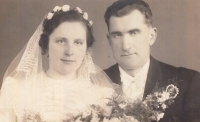 A wedding photo of Ludmila Stoklásková´s parents
