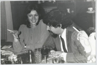 Eliška Krausová s manželem Ignaciem Chavesem poprvé společně v Praze, leden 1983