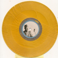 Gramofonová deska, na kterou Ferdinand Kölbl (otec pamětnice) nahrál vánoční poselství z fronty, 1942