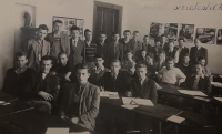 Secondary technical school, Miroslav in the back, third from the right