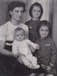 Ludmila Stoklásková with her daughters, 1960s