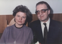 S manželkou Evou, stříbrná svatba v Jaroměři