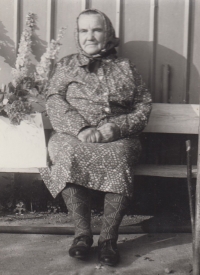His father´s mother Františka, circa 1975