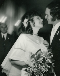 Wedding with Jan Hubička, 1975