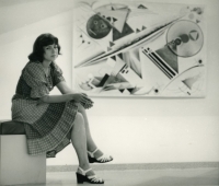 At the Peggy Guggenheim Museum, New York, 1976