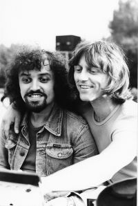 Jan a Václav před koncertem v Lipsku, 1979