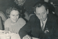 Karla Trojanová and Jakub S. Trojan in Kdyně at a wedding of the congregation members, 3 December 1956