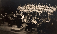 Kolin choir and monastery orchestra, 8 January 1945
