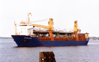 A ship hired by the witness to transport nuclear fuel between Germany and Sweden