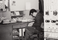 Josef Kaše při práci ve Zbrojovce, 70. léta