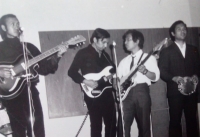 With the band, Indonesia, 1960s
