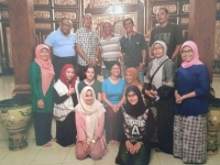 With his family when visiting Indonesia in 2017