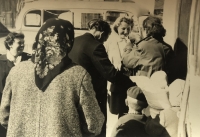 Ze svatby Josefa a Evy Břízové, Chotoviny, rok 1957