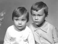 Miloslav Šimek´s children - Hana on left and Pavel on right, 1972
