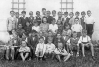 German School in Jihlava, Harald Skala in the middle row second from the right