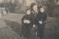 Stanislava with her sisters Marta and Miroslava, 1951